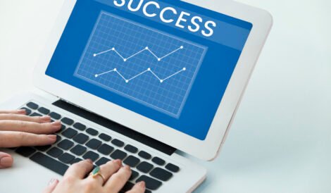 data analysis summary graph arrow up